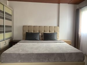 pool villa with balcony bed interior